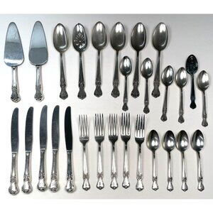 28pc Lot Old Company International Silver Silverplate SIGNATURE VariousMonograms